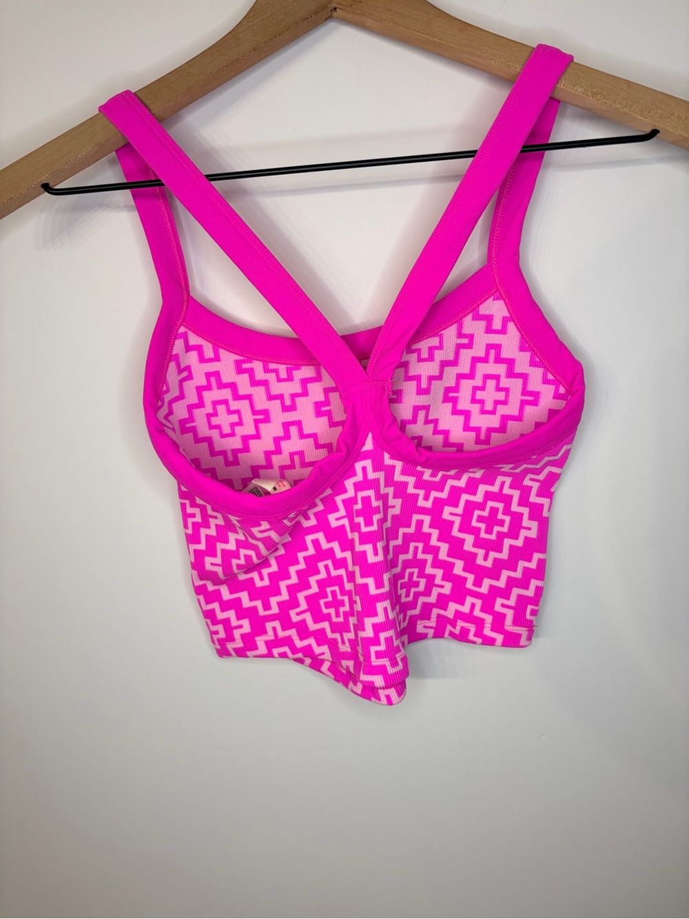 *NWT* Free People FP Movement Women's All Clear Jacquard Cami in Hot Pink, M/L - Picture 7 of 11